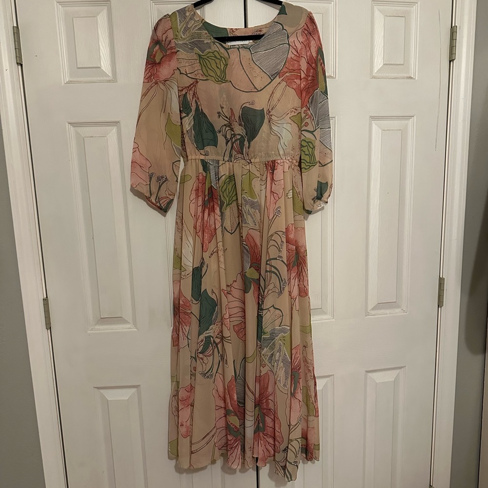 Colorful Chicwish dress- perfect for Spring! High quality and modest dress